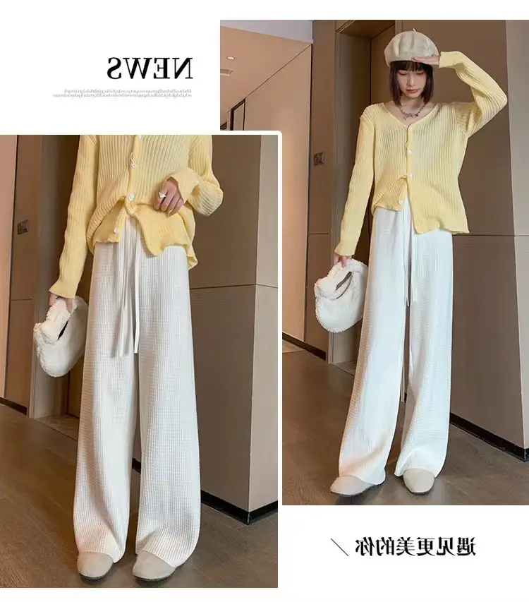 Women Waffled Wide Leg Pants Spring Summer 2022 — feature 21