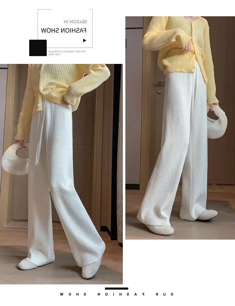 Women Waffled Wide Leg Pants Spring Summer 2022 — feature 23