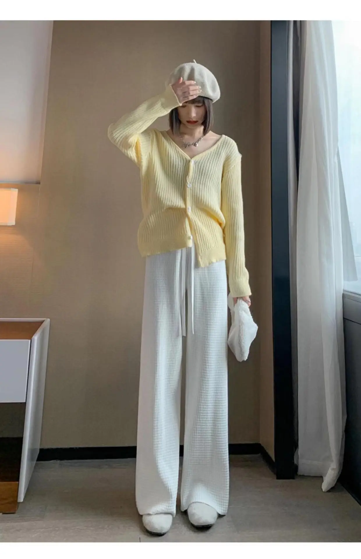 Women Waffled Wide Leg Pants Spring Summer 2022 — feature 25