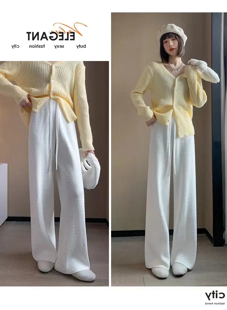 Women Waffled Wide Leg Pants Spring Summer 2022 — feature 26
