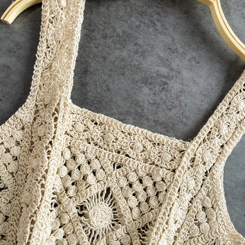 2022 Knitted Hollow Vest Women Summer New Hong Kong Style — feature 11