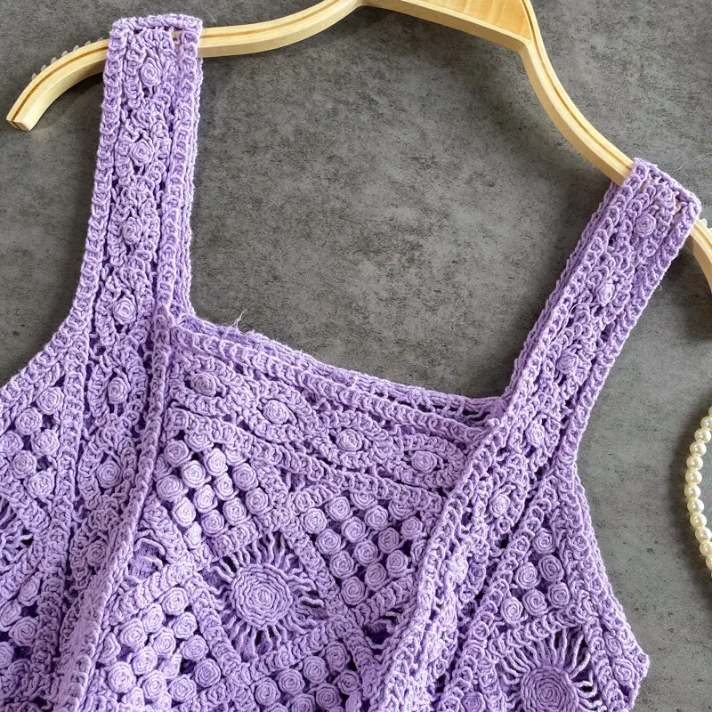 2022 Knitted Hollow Vest Women Summer New Hong Kong Style — feature 14