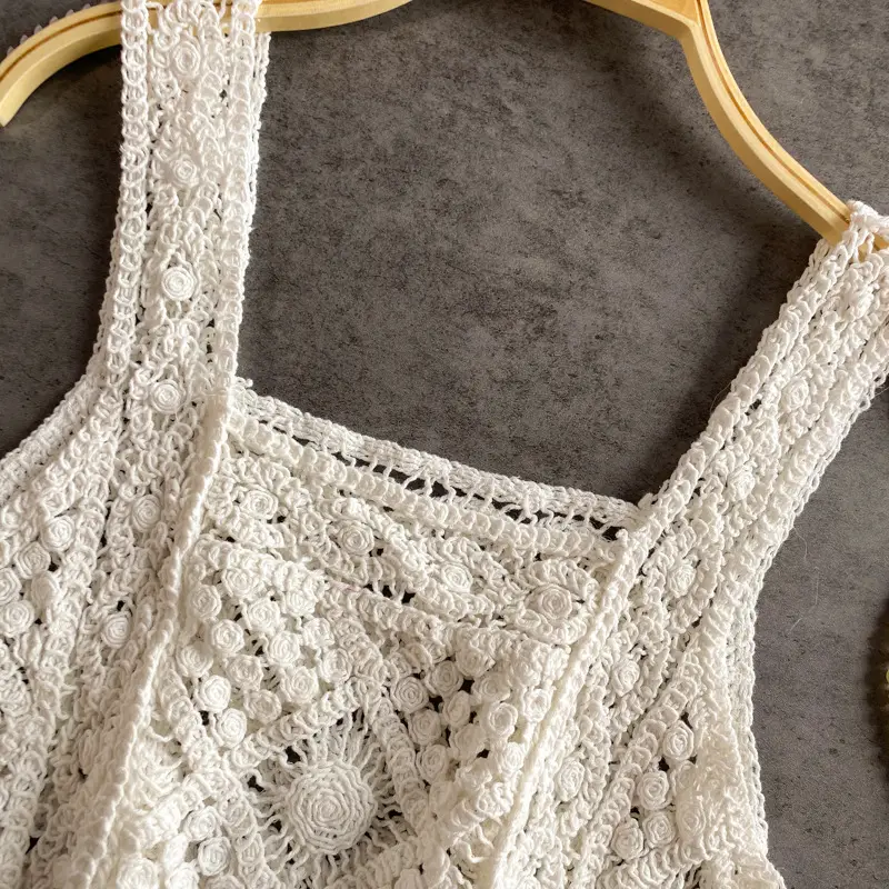 2022 Knitted Hollow Vest Women Summer New Hong Kong Style — feature 17