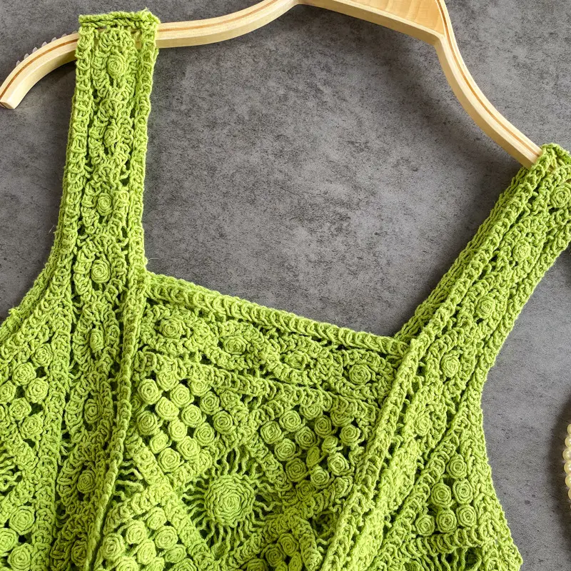 2022 Knitted Hollow Vest Women Summer New Hong Kong Style — feature 20