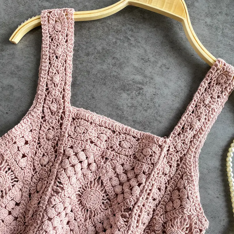 2022 Knitted Hollow Vest Women Summer New Hong Kong Style — feature 23