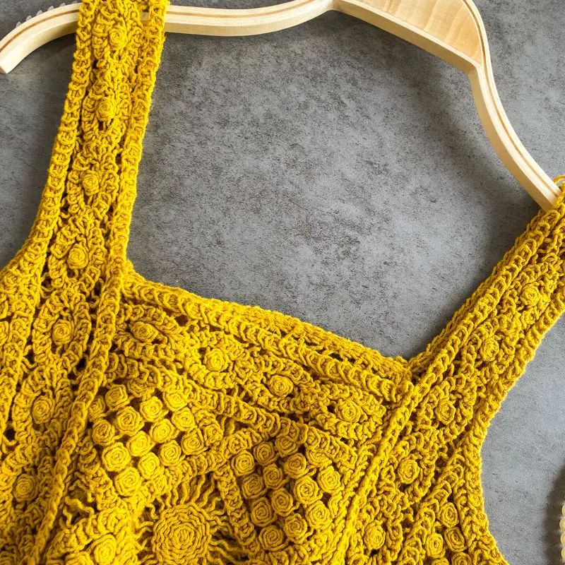 2022 Knitted Hollow Vest Women Summer New Hong Kong Style — feature 34