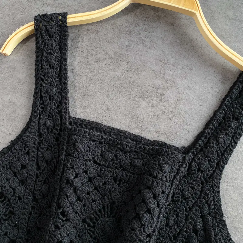 2022 Knitted Hollow Vest Women Summer New Hong Kong Style — feature 8