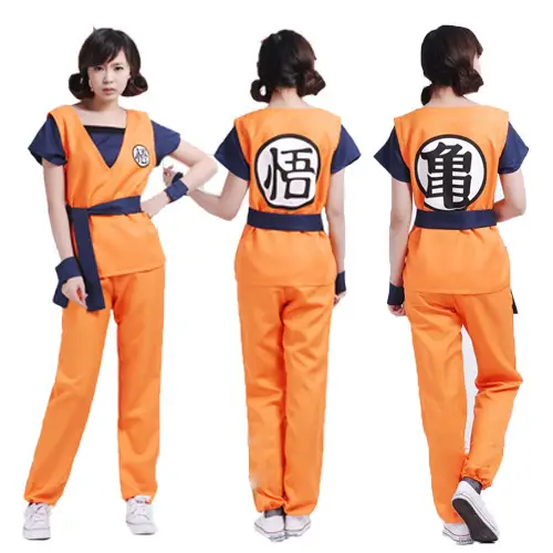 Monkey King Dragon Ball Costume Orange Pants Set - Image 2