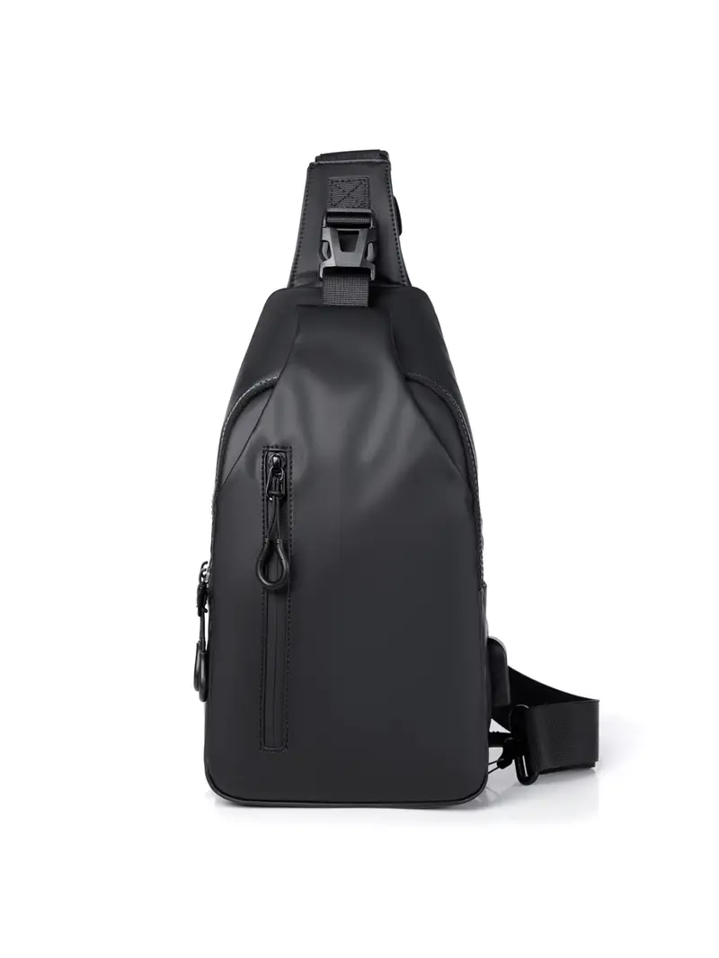 Men's Green Crossbody Bag with Black Lining - Image 8