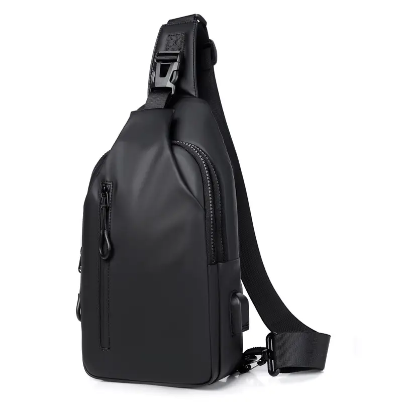 Men's Green Crossbody Bag with Black Lining - Image 2