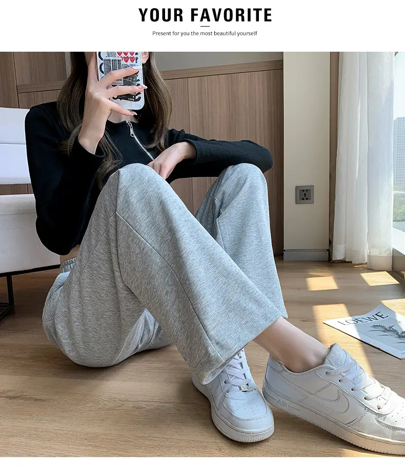 Women Wide Leg Pants Spring Autumn Draping Loose Straight — feature 16
