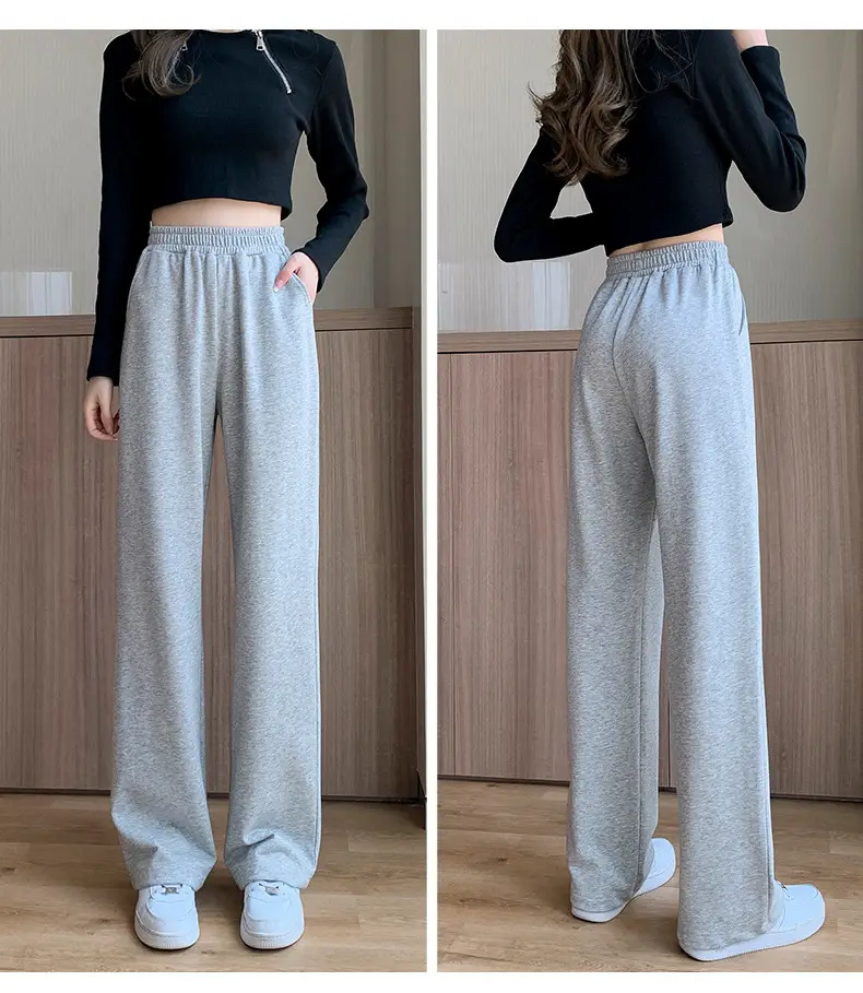 Women Wide Leg Pants Spring Autumn Draping Loose Straight — feature 17
