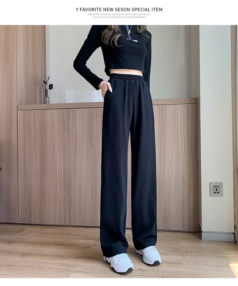 Women Wide Leg Pants Spring Autumn Draping Loose Straight — feature 18
