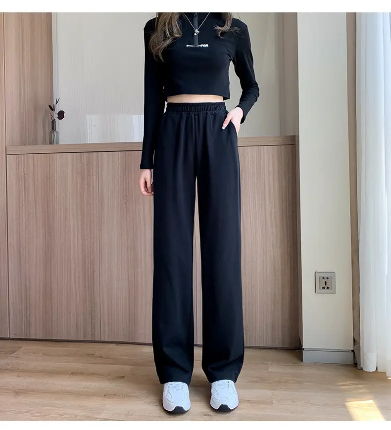 Women Wide Leg Pants Spring Autumn Draping Loose Straight — feature 21