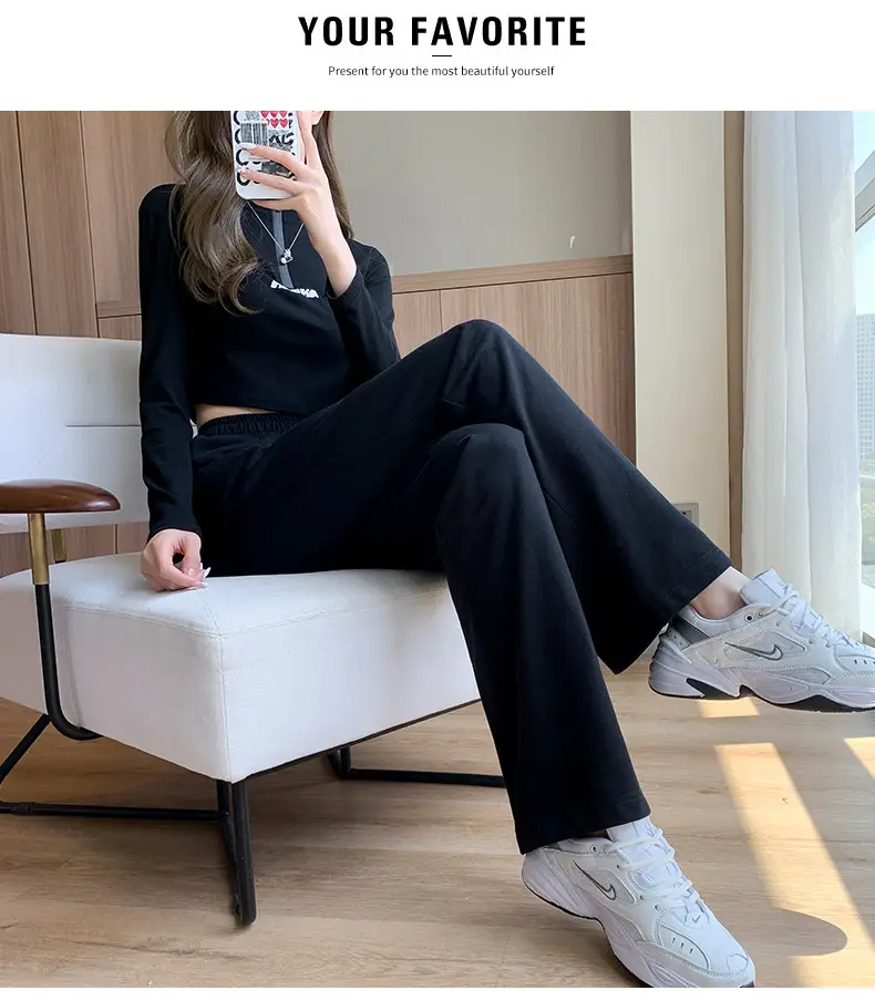 Women Wide Leg Pants Spring Autumn Draping Loose Straight — feature 22