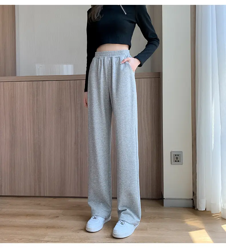 Women Wide Leg Pants Spring Autumn Draping Loose Straight - Image 3