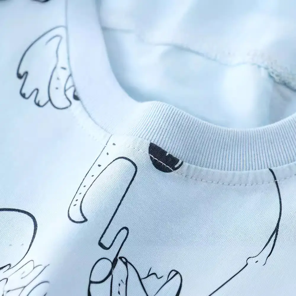2024 Boys T-Shirt White Safety Pin Print Small Medium