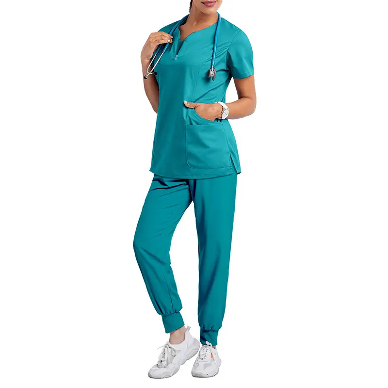 Black Surgical Wear Split Wash Set for Nurses - Image 8