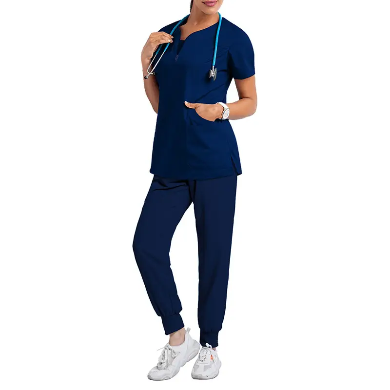 Black Surgical Wear Split Wash Set for Nurses - Image 12