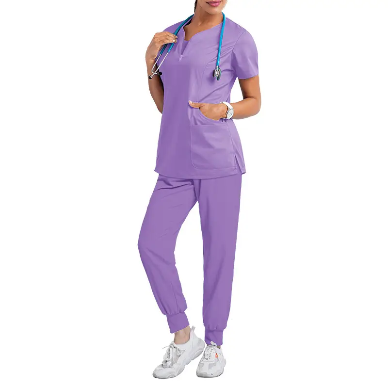 Black Surgical Wear Split Wash Set for Nurses - Image 13