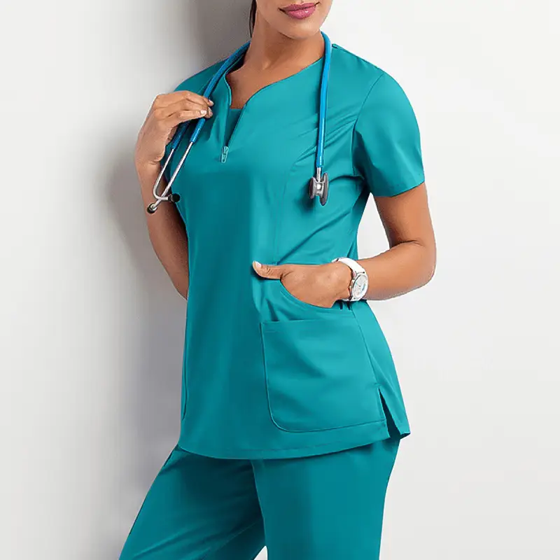 Black Surgical Wear Split Wash Set for Nurses - Image 2