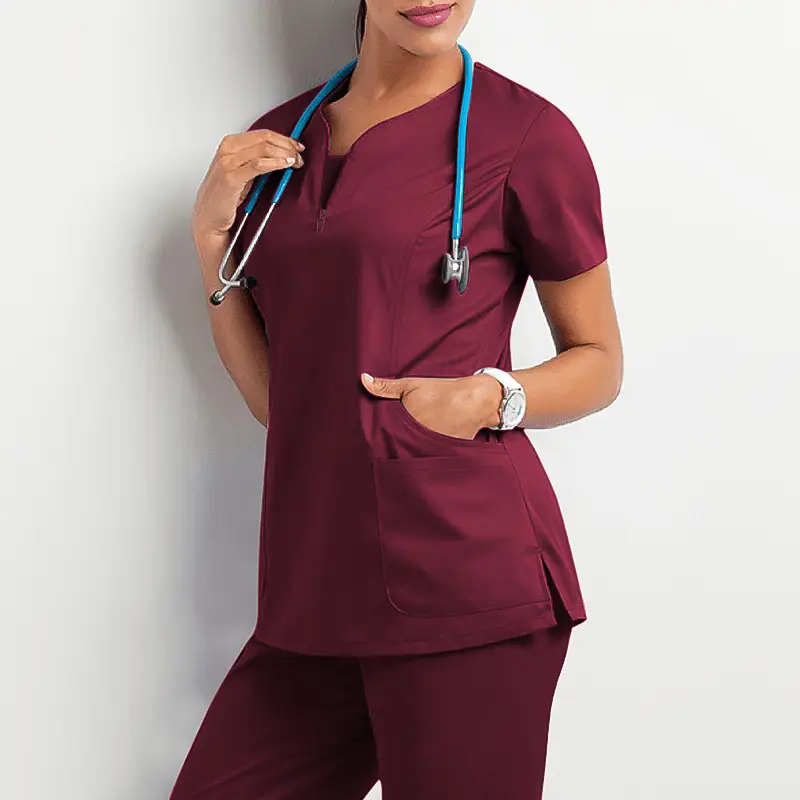 Black Surgical Wear Split Wash Set for Nurses - Image 3