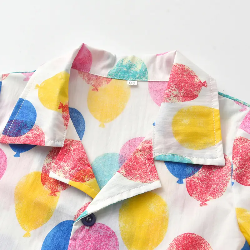 2025 Korean Style Floral Lapel Short Sleeve Boys Dress - Image 7