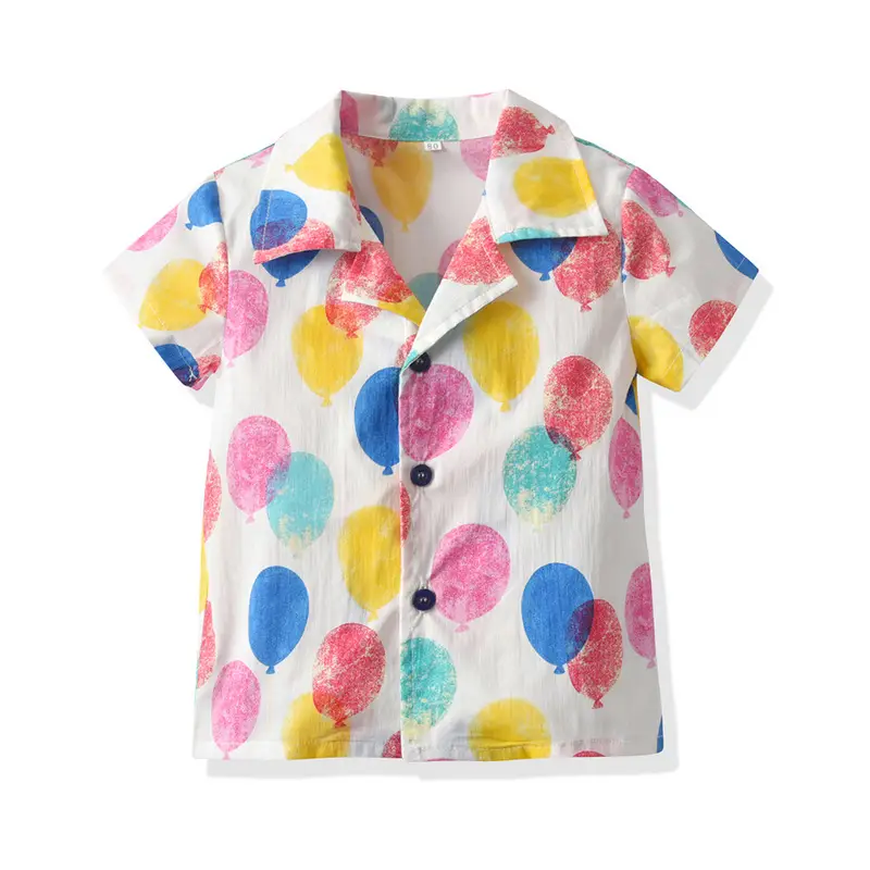 2025 Korean Style Floral Lapel Short Sleeve Boys Dress - Image 8