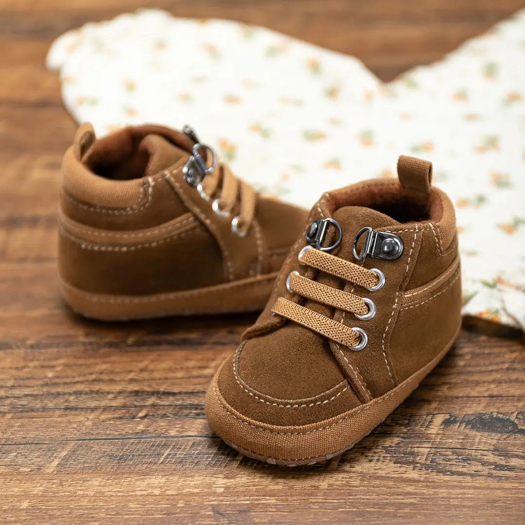 Cross-border new 0-1 year old baby shoes soft bottom toddler shoes high top sneaker baby shoes babyshoes
