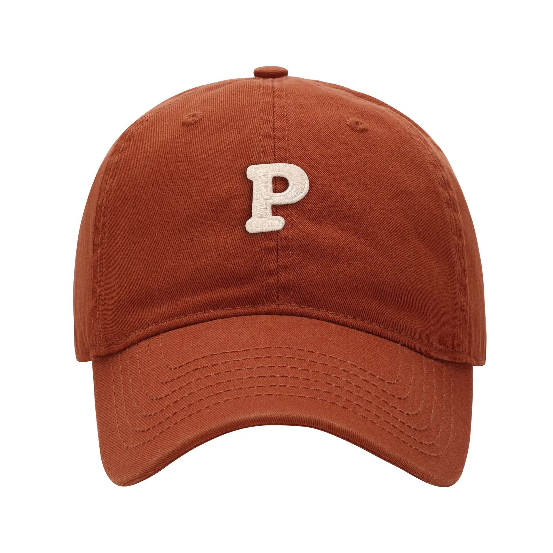 Men's Navy Blue P Embroidered Baseball Cap - Image 12