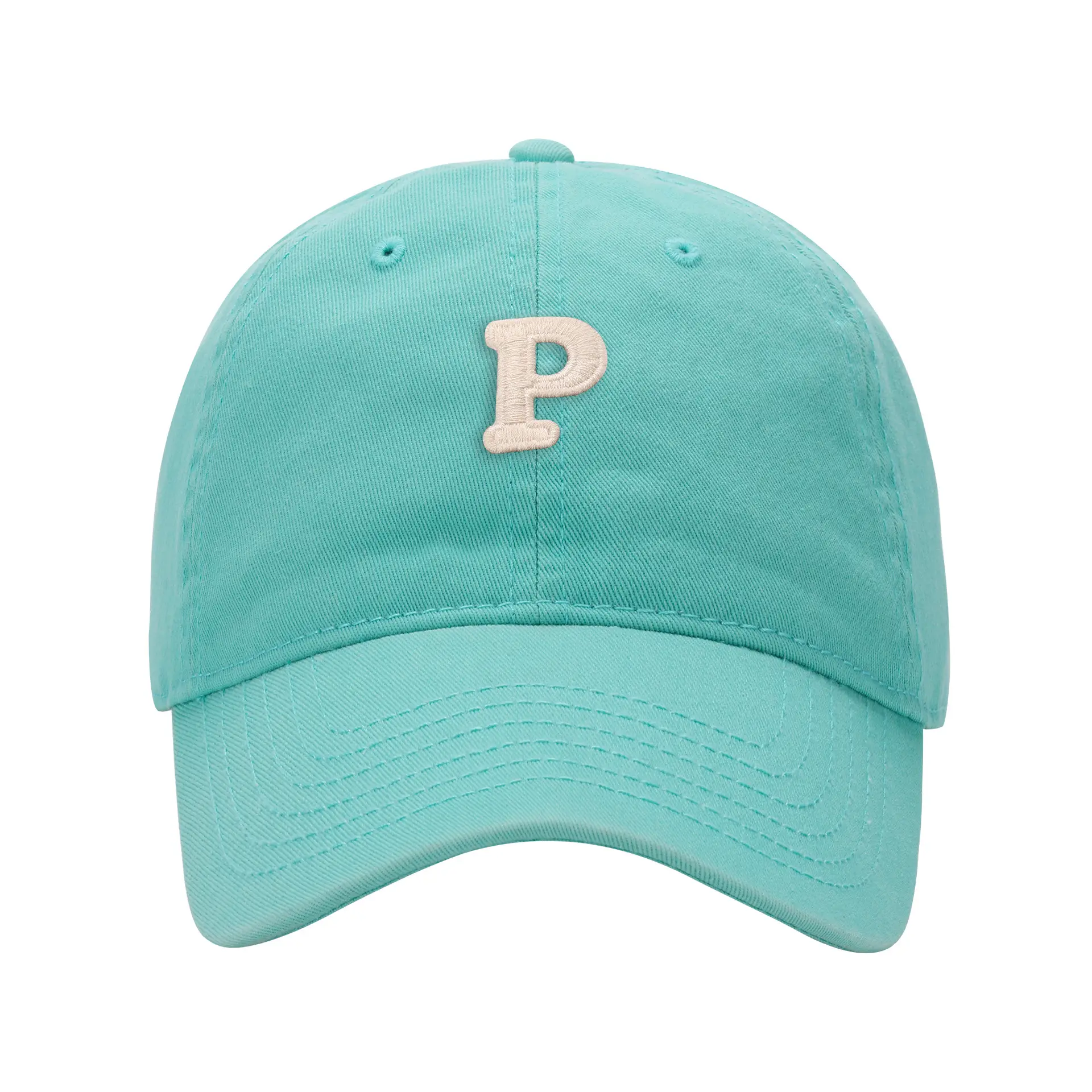 Men's Navy Blue P Embroidered Baseball Cap - Image 13