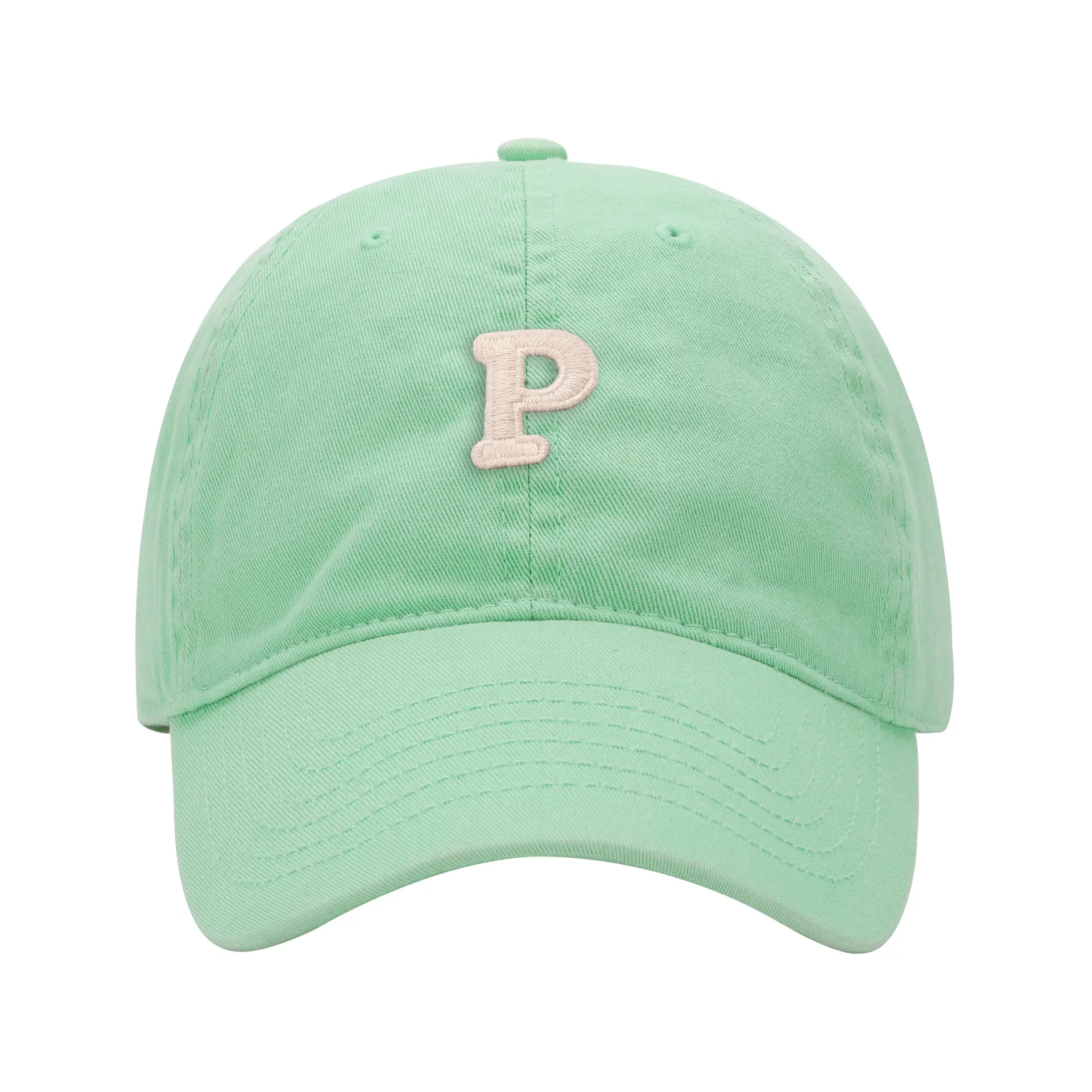 Men's Navy Blue P Embroidered Baseball Cap - Image 15