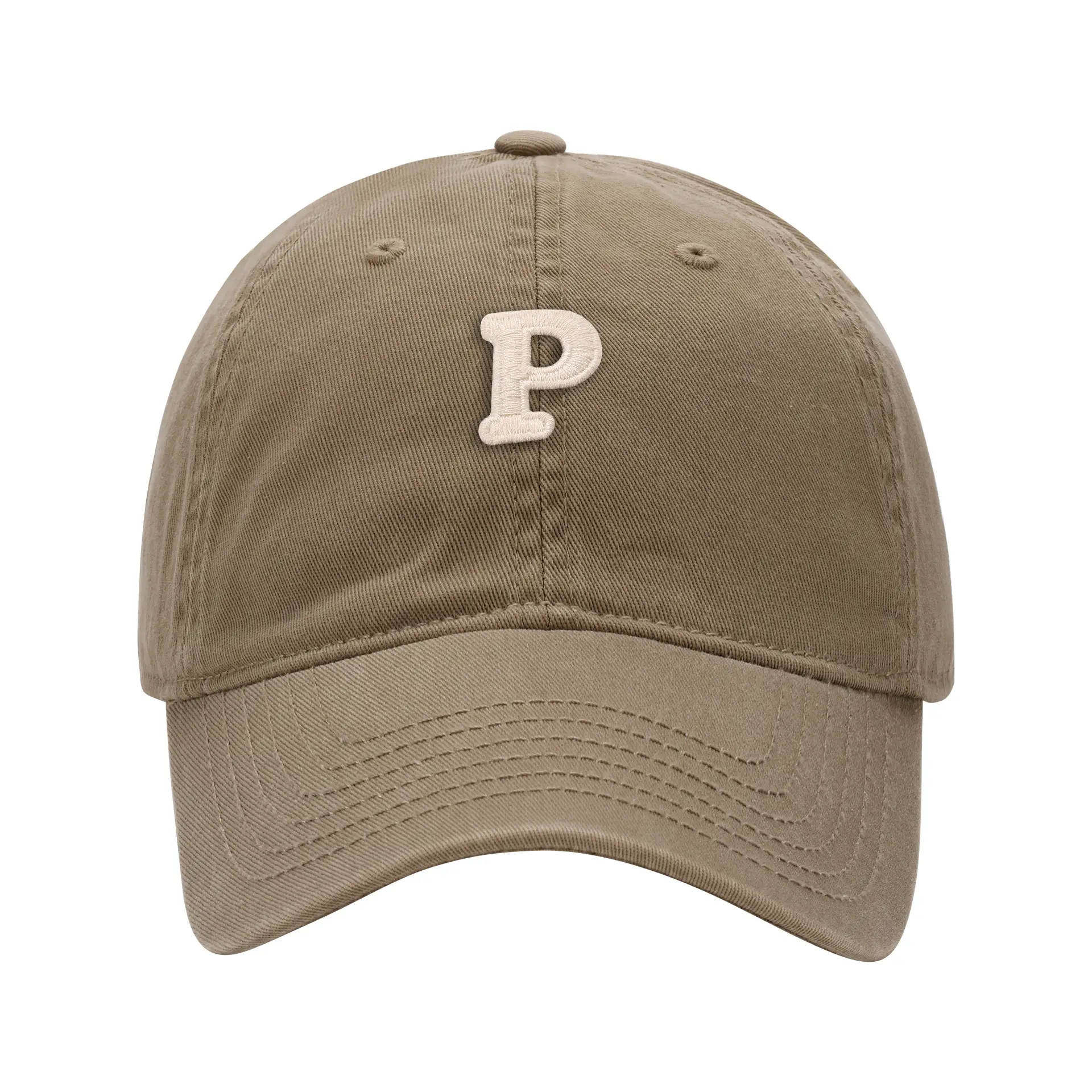 Men's Navy Blue P Embroidered Baseball Cap - Image 16