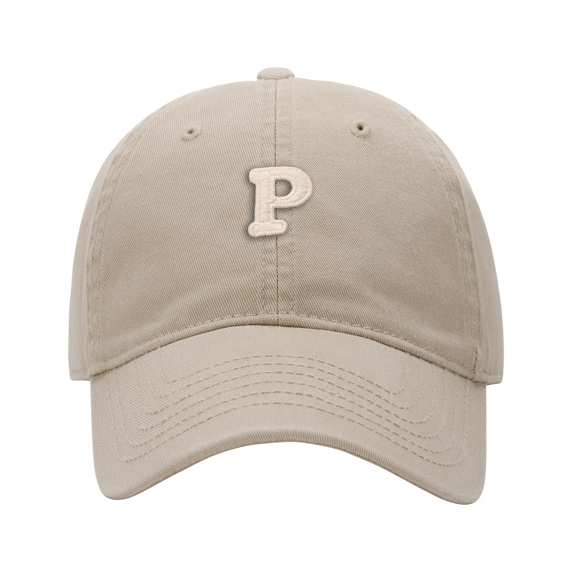 Men's Navy Blue P Embroidered Baseball Cap - Image 17
