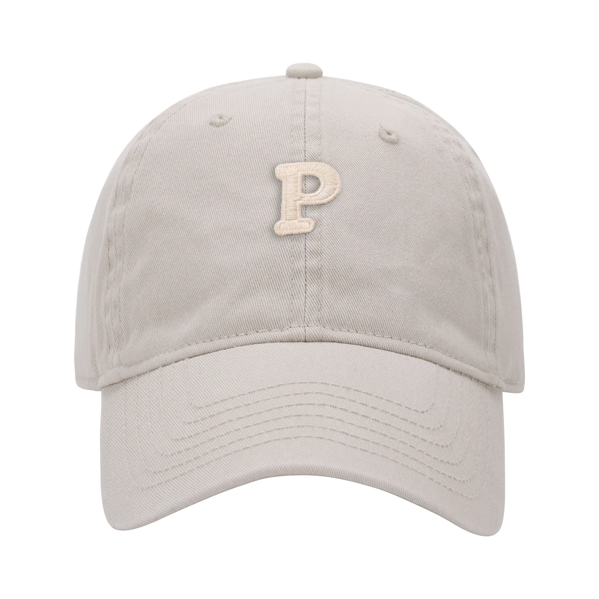 Men's Navy Blue P Embroidered Baseball Cap - Image 20