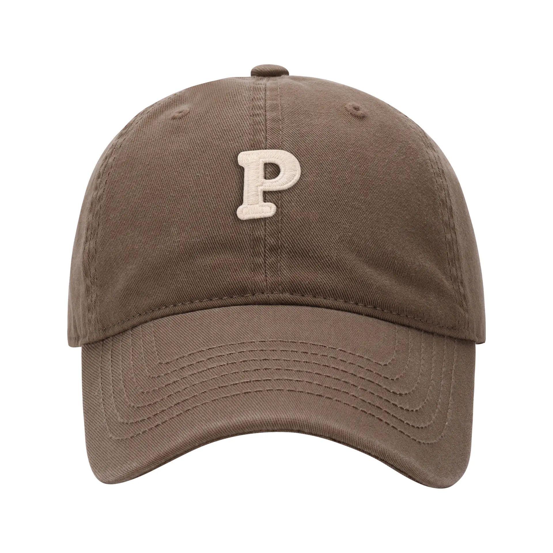 Men's Navy Blue P Embroidered Baseball Cap - Image 24