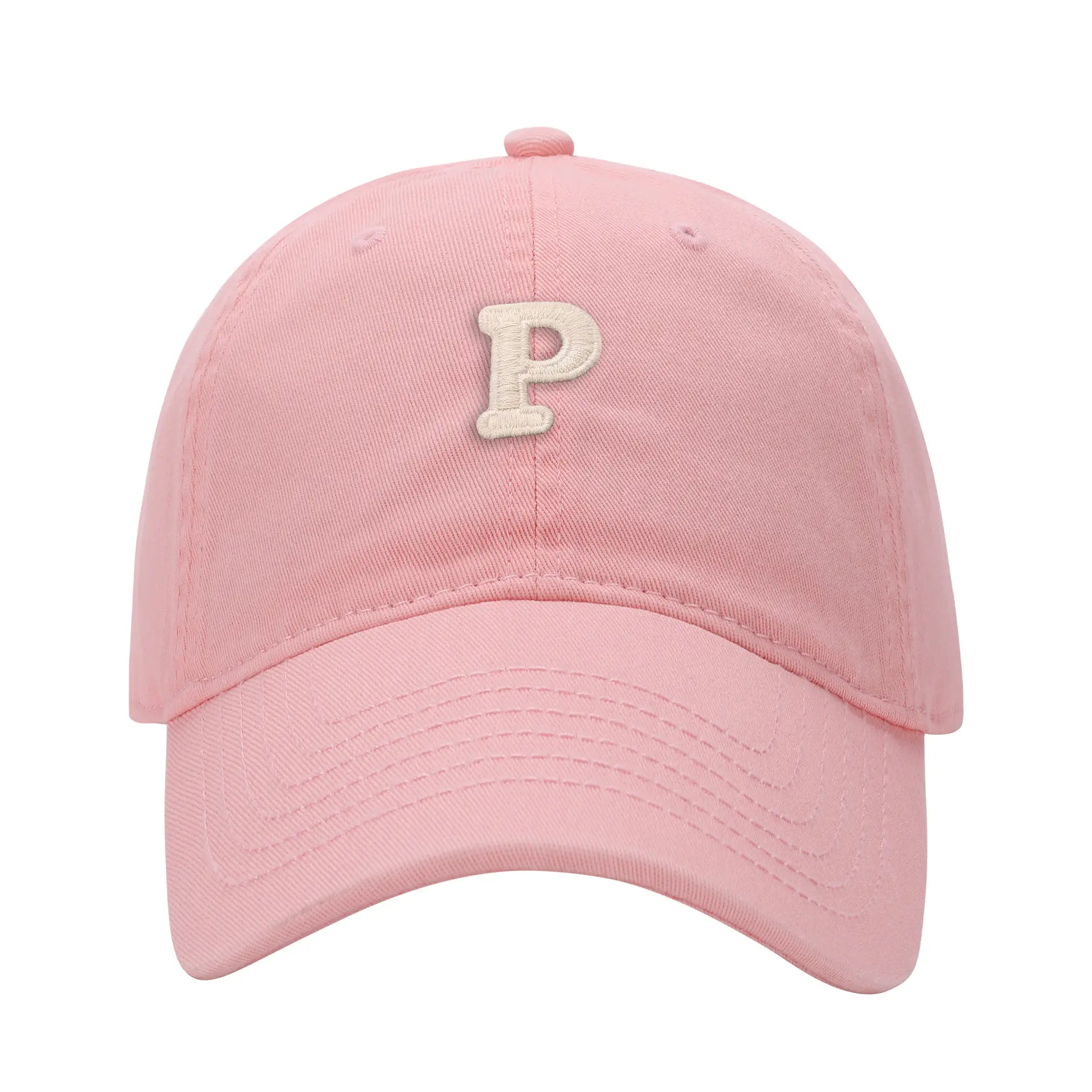 Men's Navy Blue P Embroidered Baseball Cap - Image 28