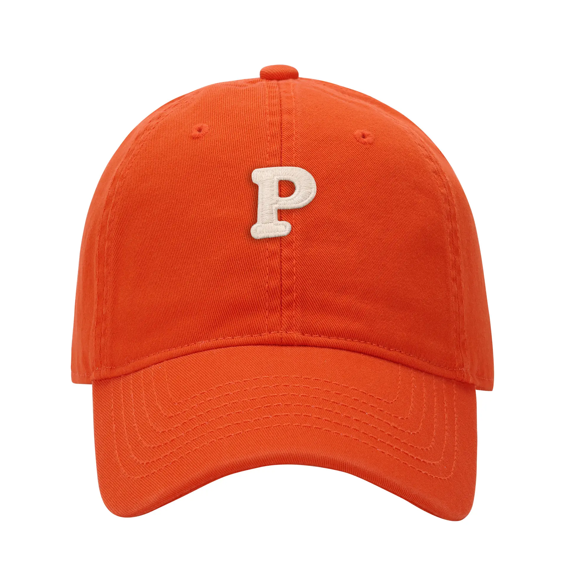 Men's Navy Blue P Embroidered Baseball Cap - Image 29