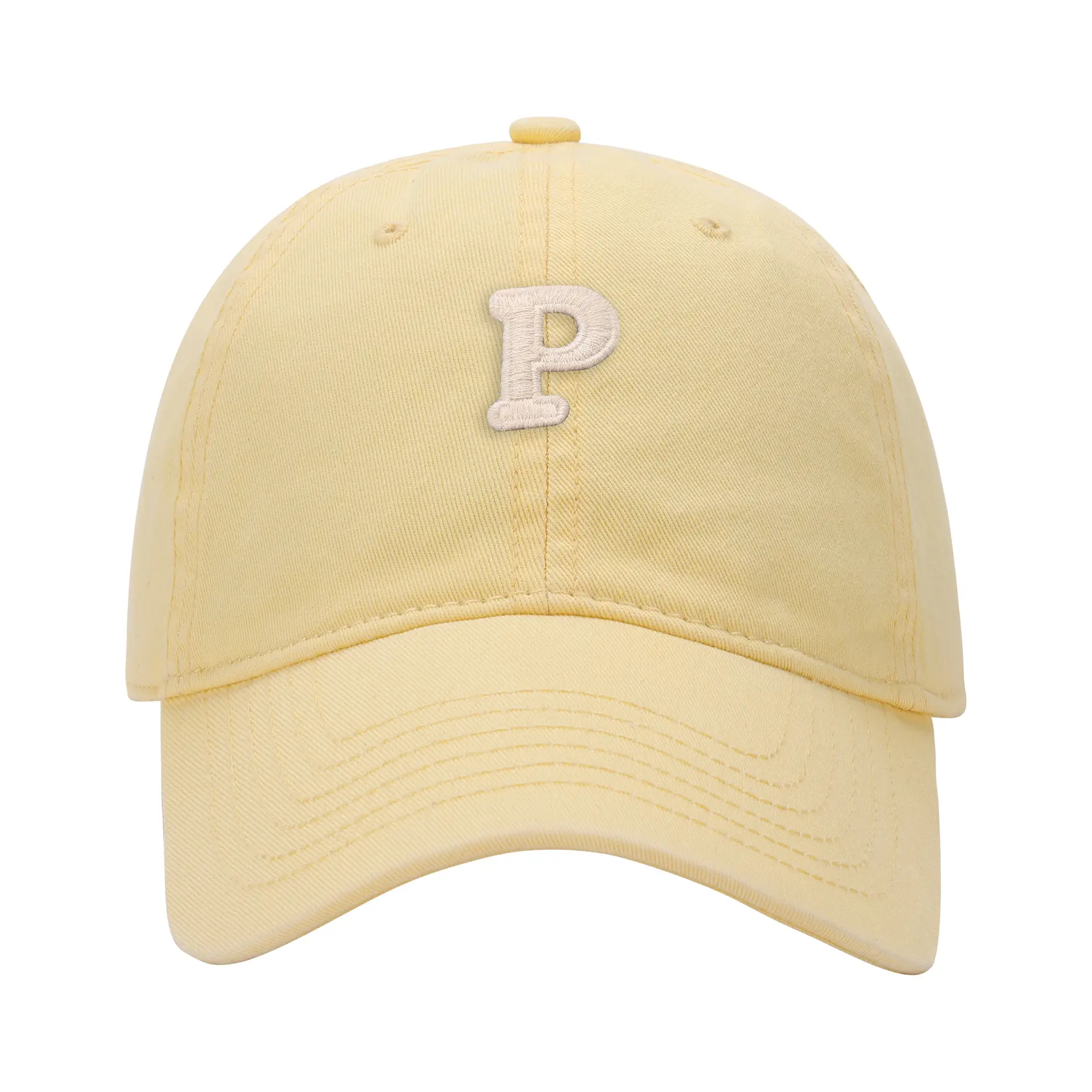 Men's Navy Blue P Embroidered Baseball Cap - Image 33