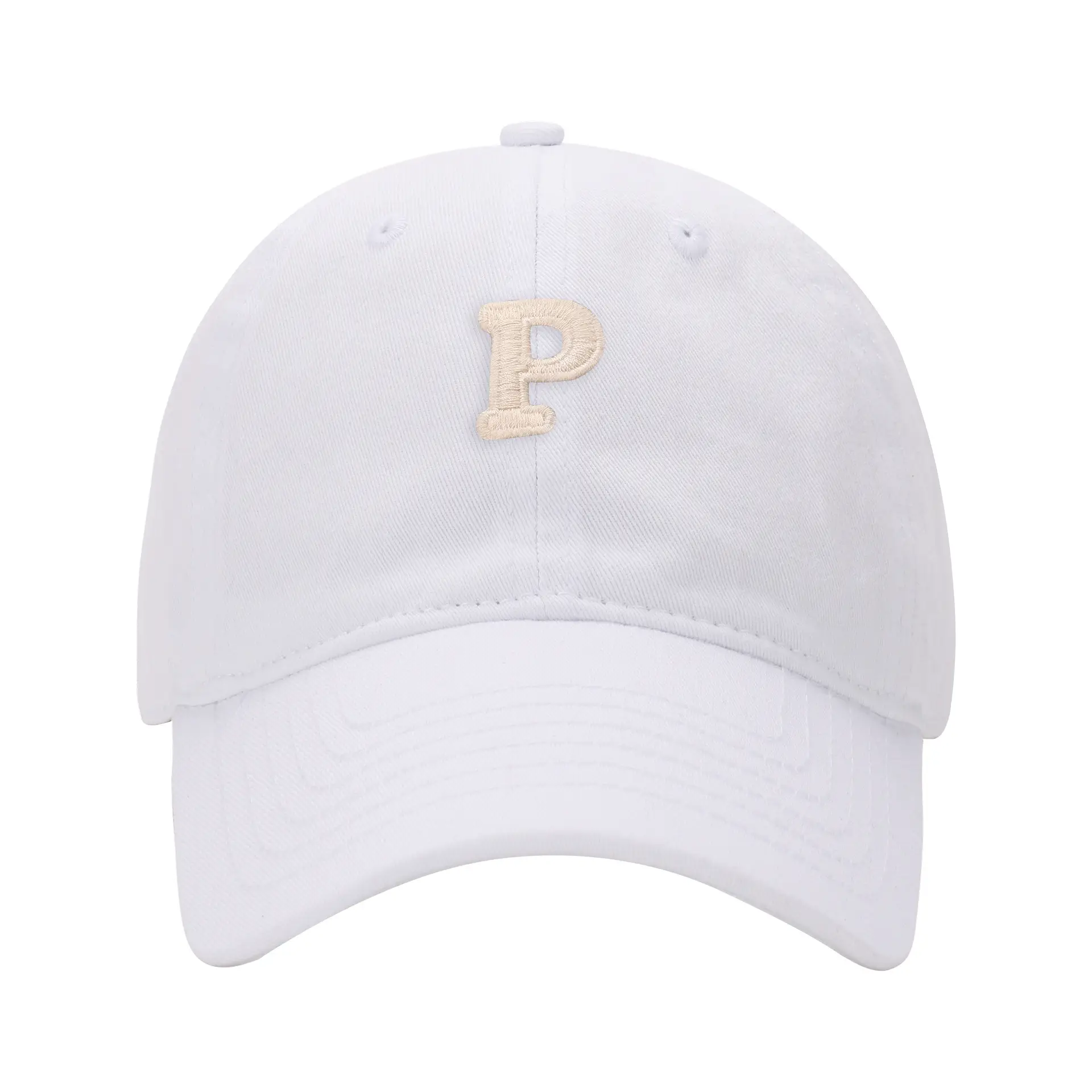 Men's Navy Blue P Embroidered Baseball Cap - Image 4