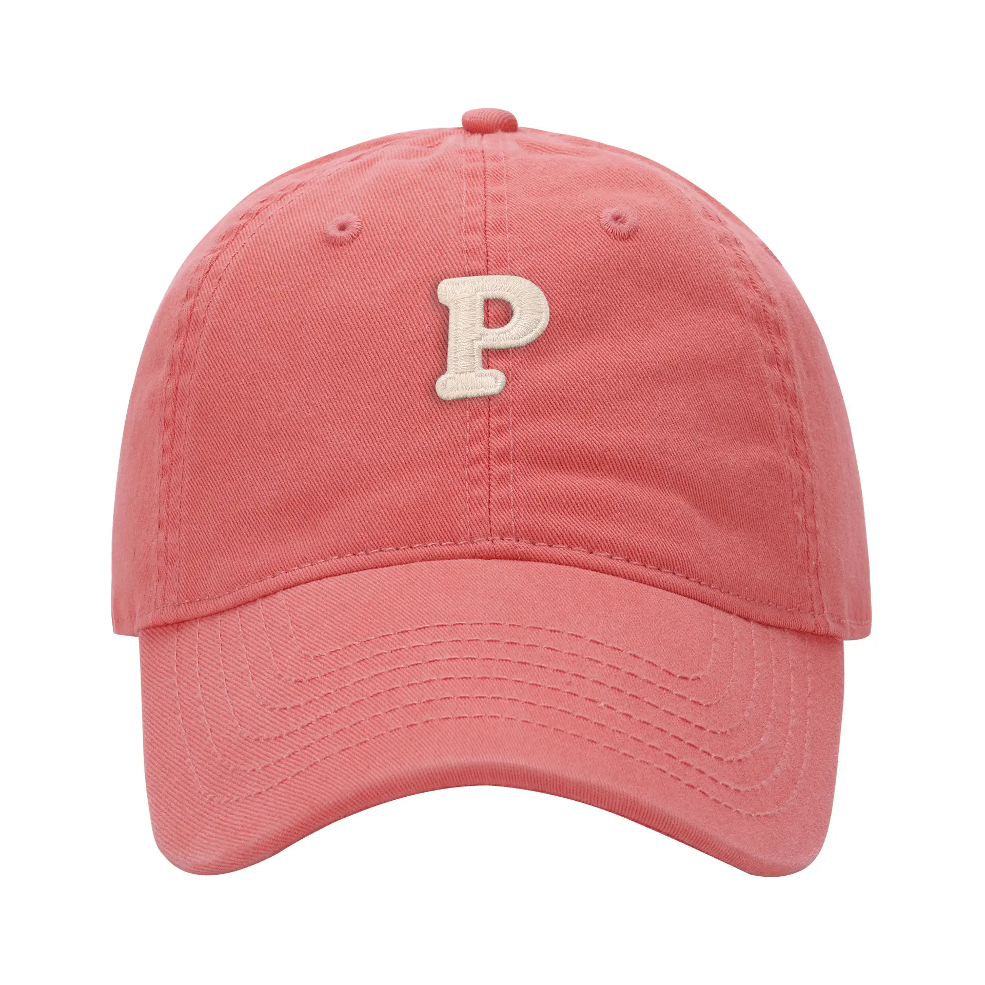 Men's Navy Blue P Embroidered Baseball Cap - Image 5