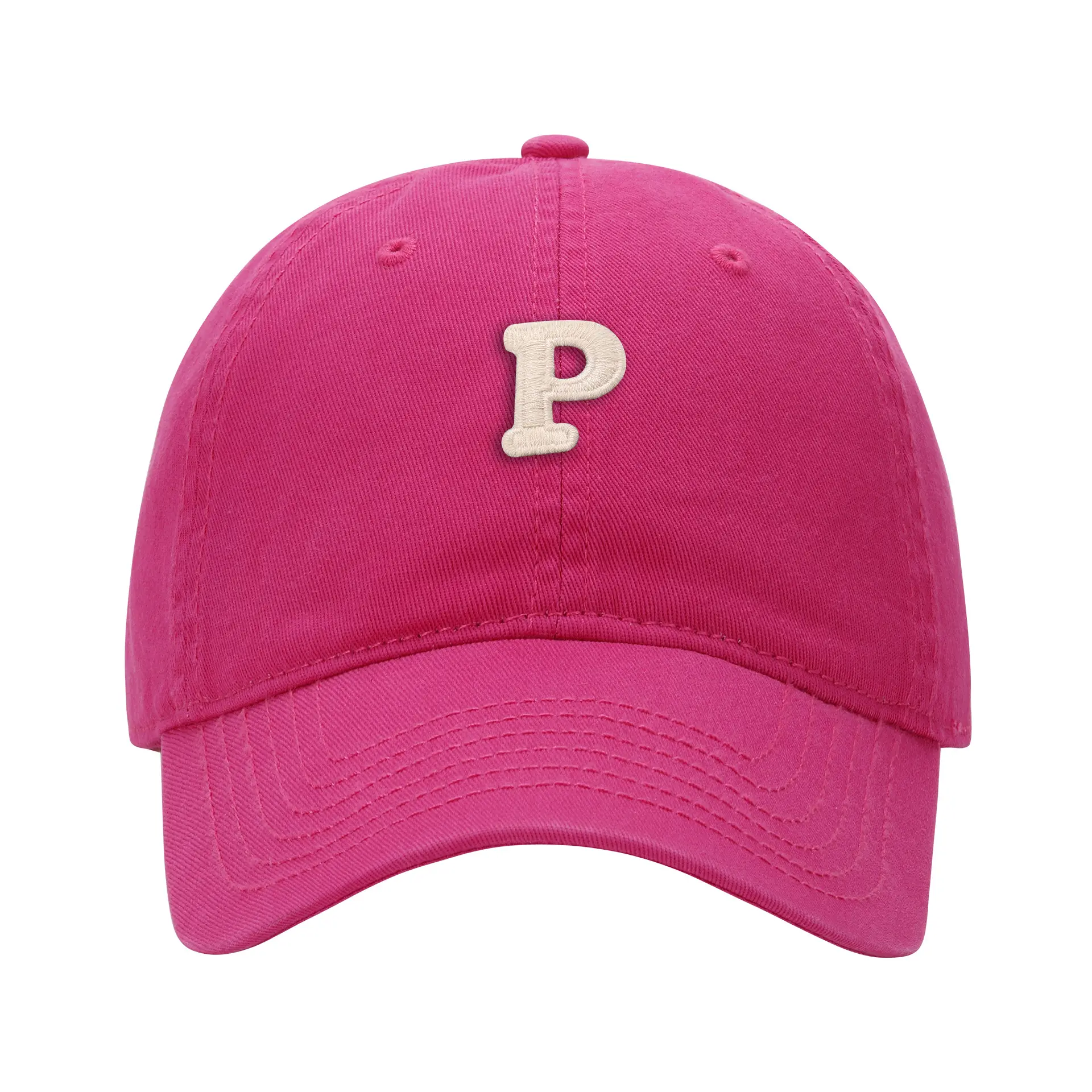 Men's Navy Blue P Embroidered Baseball Cap - Image 7