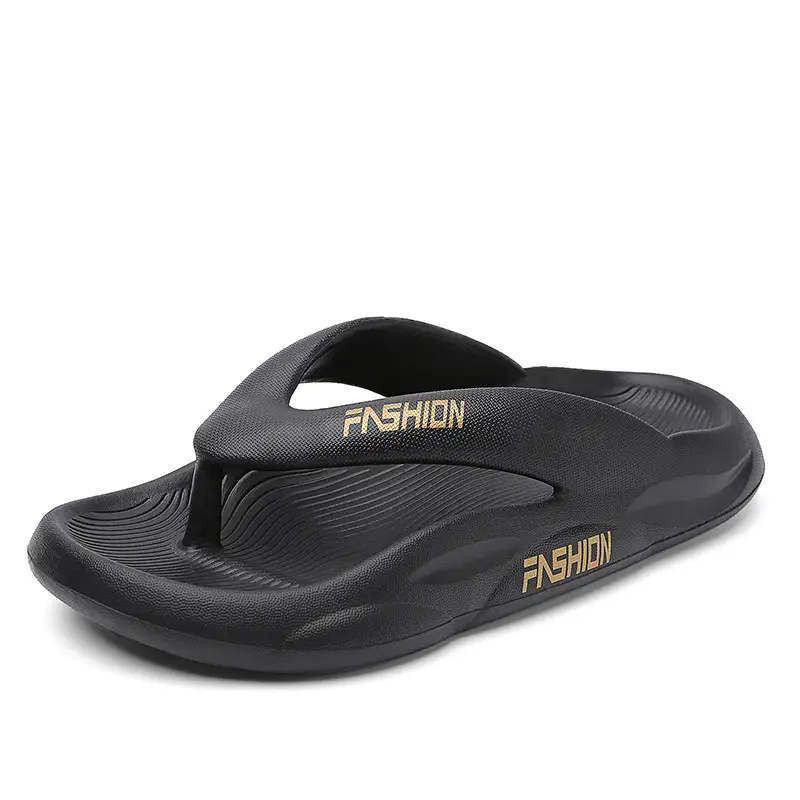2024 Black Fashion Flip Flops for Men