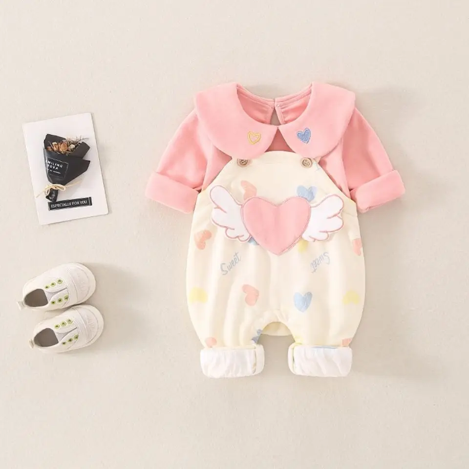 Pink love wings jumpsuit