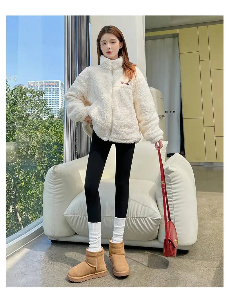 Women Lamb Wool Shark Pants High Waist Fitness Leggings 2026 — feature 34