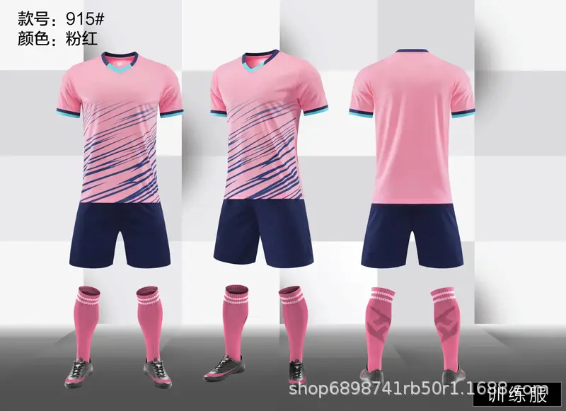 Boys Girls Football Uniform Blue Training Set - Image 6