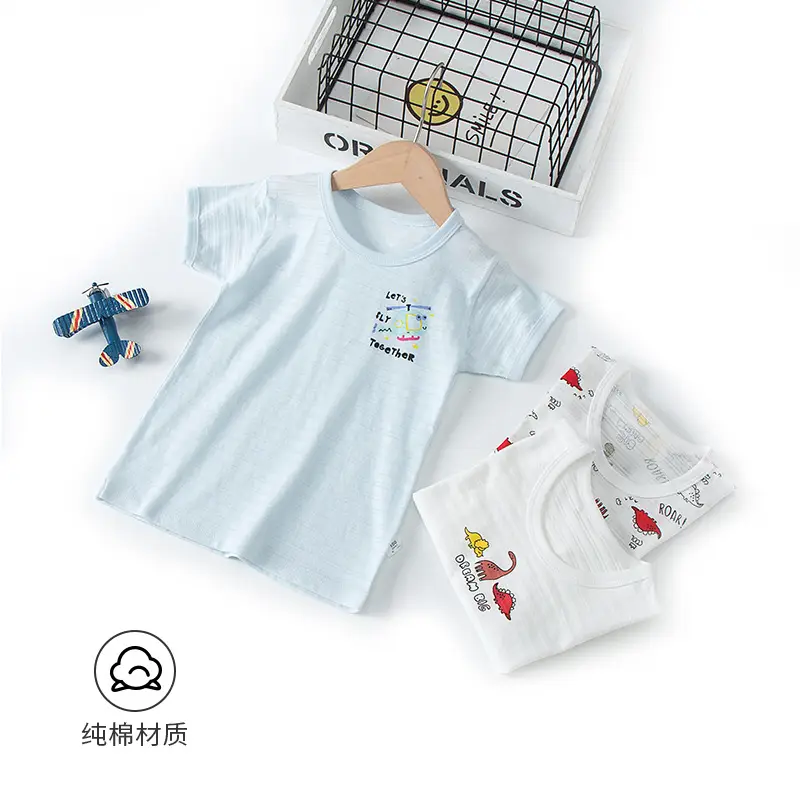 Summer 3-Piece Cartoon Cotton Set for Boys Girls - Image 5