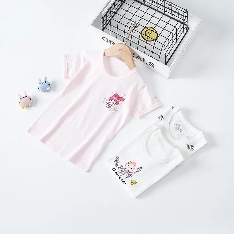 Summer 3-Piece Cartoon Cotton Set for Boys Girls - Image 2