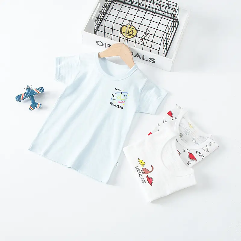 Summer 3-Piece Cartoon Cotton Set for Boys Girls - Image 3