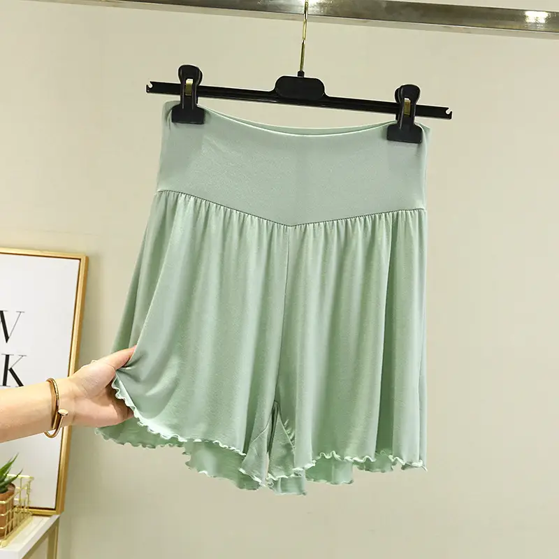 Black Modal Shorts Women Summer Loose Wide Leg High Waist - Image 15